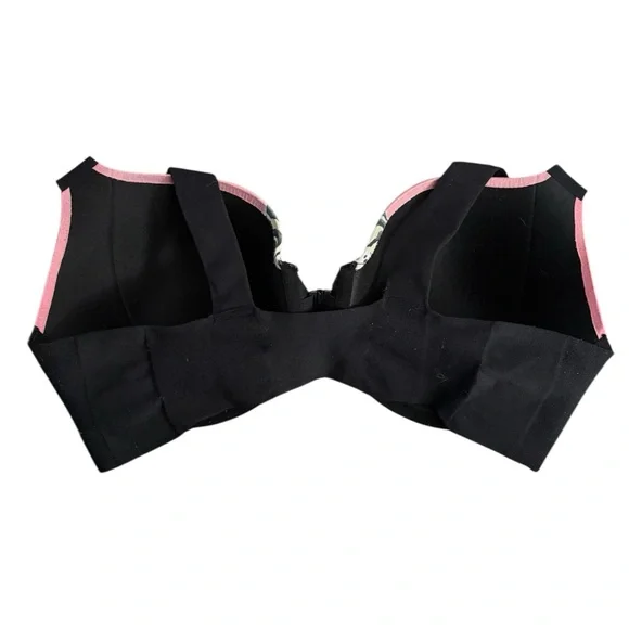 SPANX Limited Edition Pink and Black Artistic Bra-llelujah! Full Coverage Bra - Picture 2 of 8